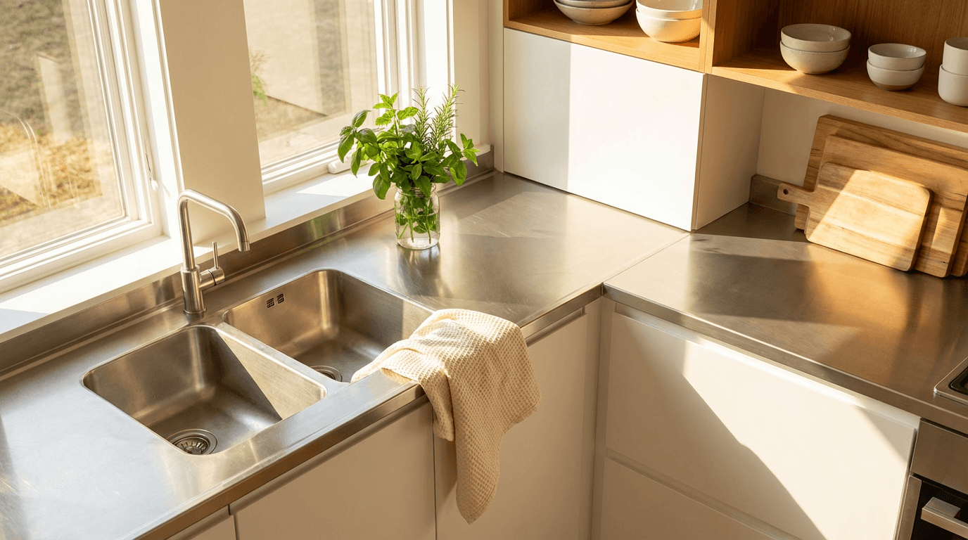 Spotless empty kitchen ready for new residents