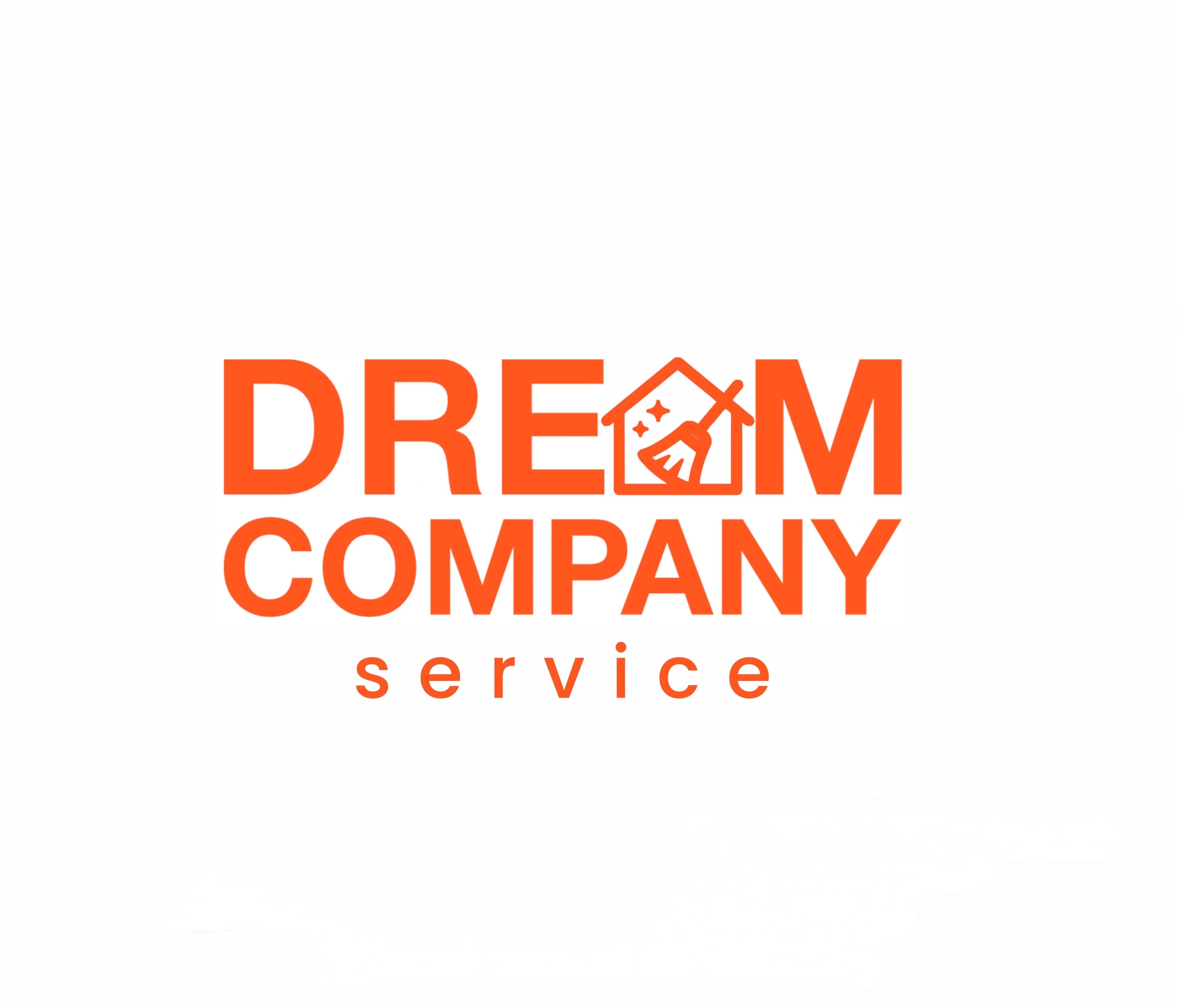 Orange Dream Company service logo with a house and broom icon replacing the letter A.